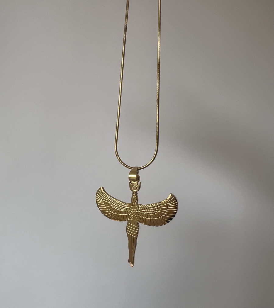 Egyptian Winged Goddess Necklace