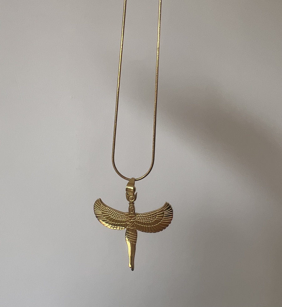 Egyptian Winged Goddess Necklace