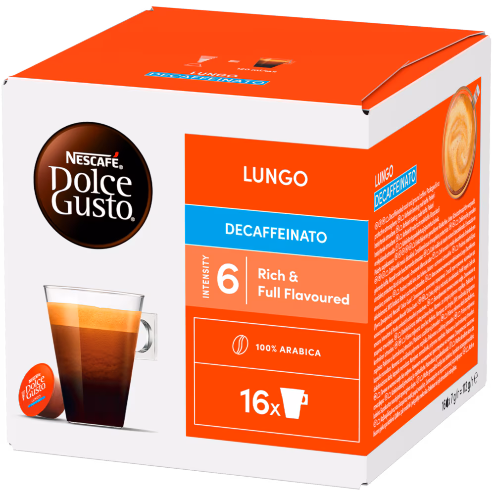 Nescafe Dolce Gusto Lungo Decaffeinato - 16 Capsules