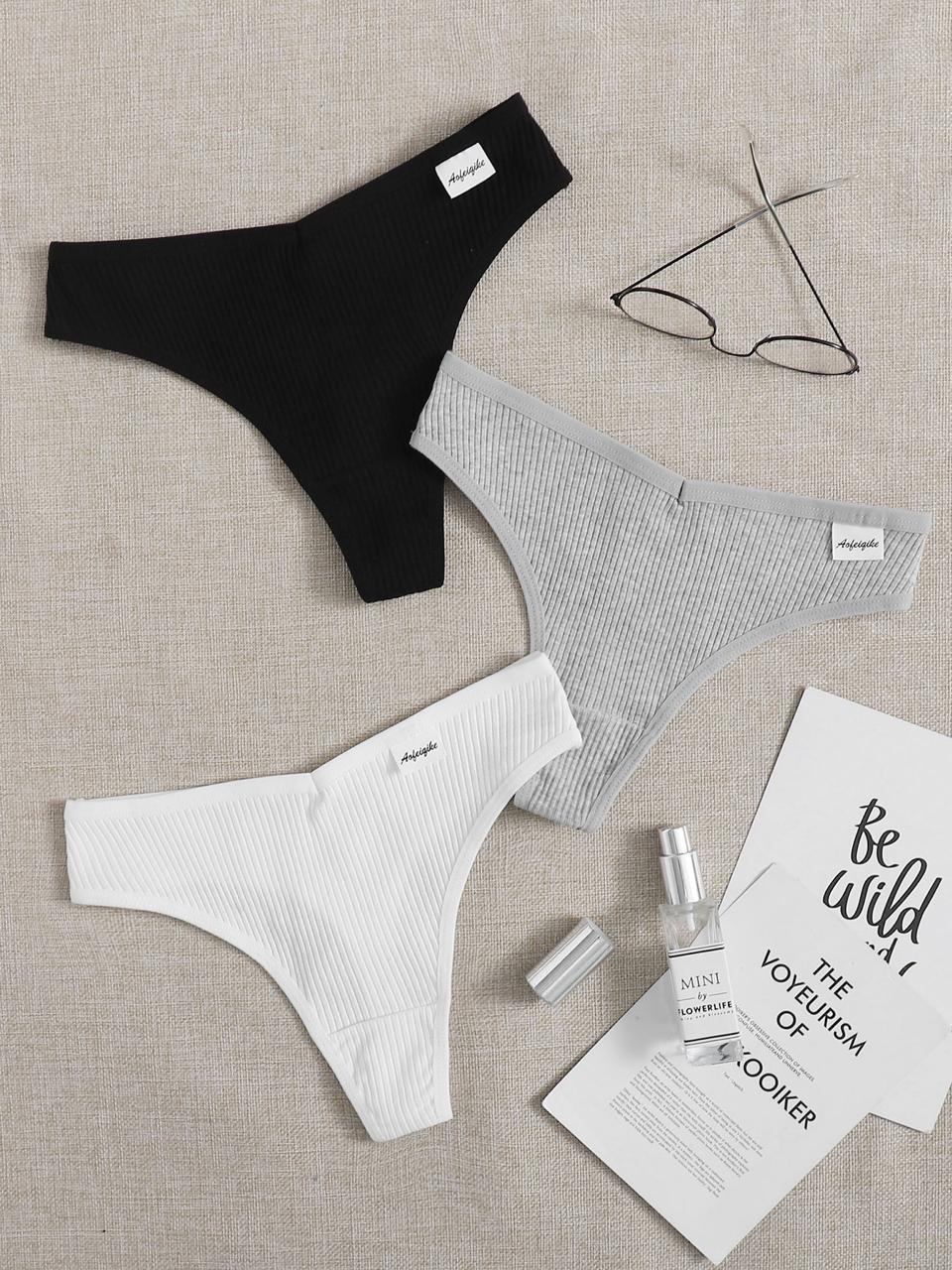 أساسيات قطن مضلع يومية | Everyday Ribbed Cotton Thong