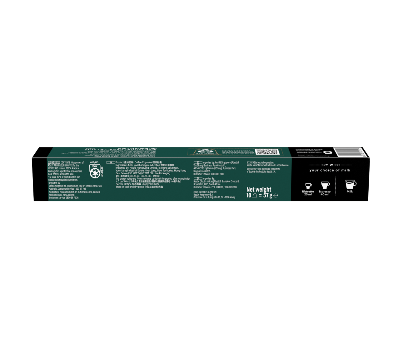 Starbucks Ristretto Shot by Nespresso - 10 Capsules