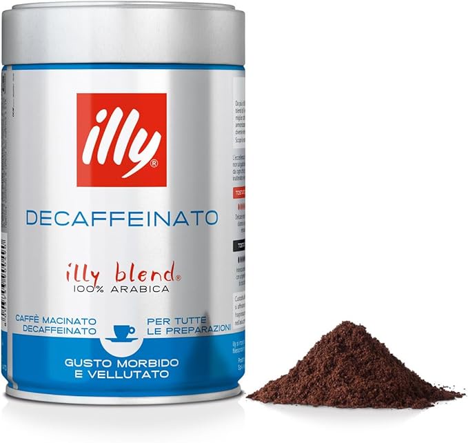 Illy Decaffeinated Ground Coffee Can 250g