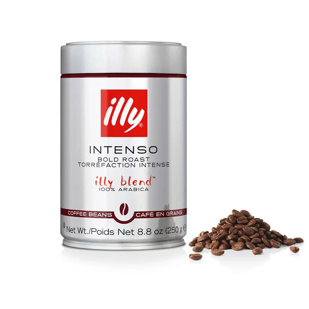 Illy Intenso Bold Roast Whole Bean Can 250g