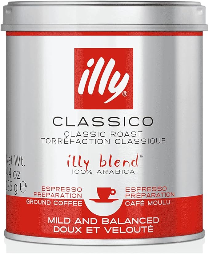 illy Tostato Classico Ground Coffee Can 125g