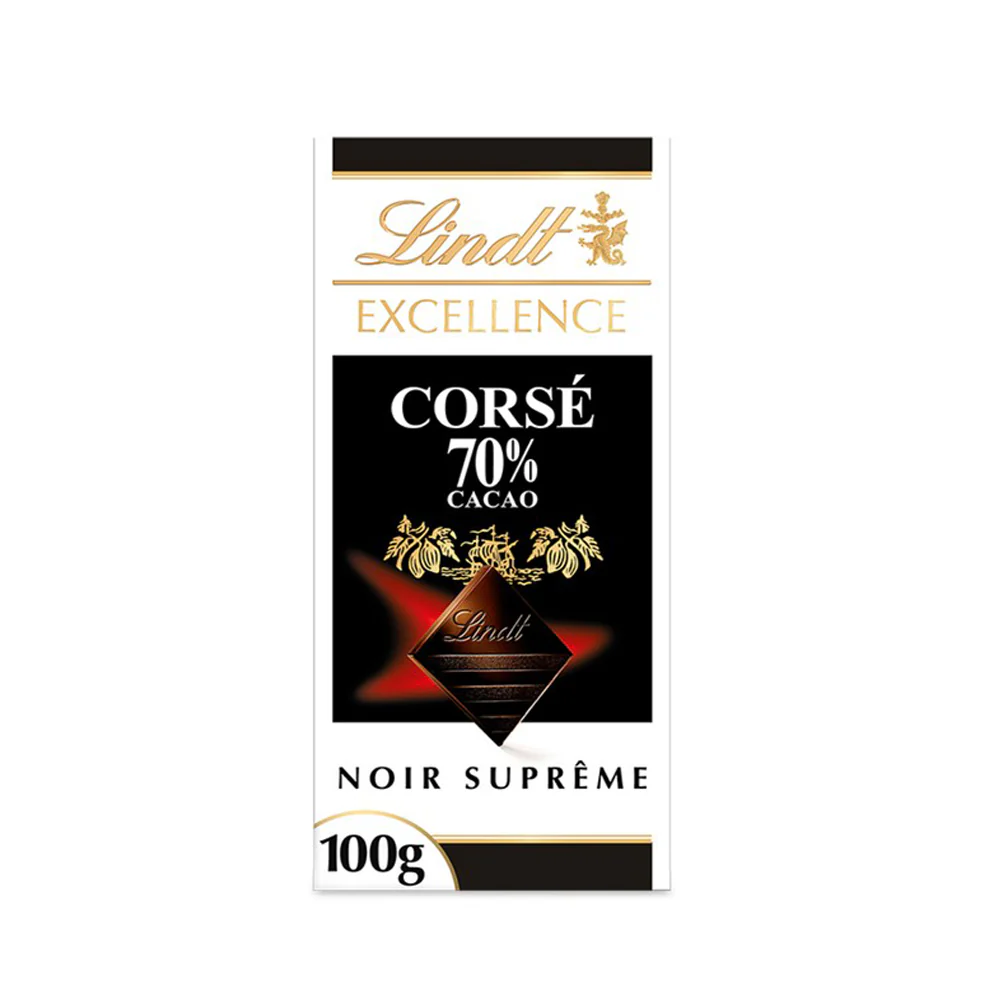 Lindt Excellence Dark Chocolate 70% Cacao - Corse - 100g