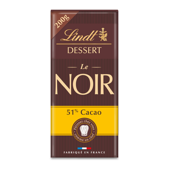Lindt Dessert Dark Chocolate 51% Cocoa 200g