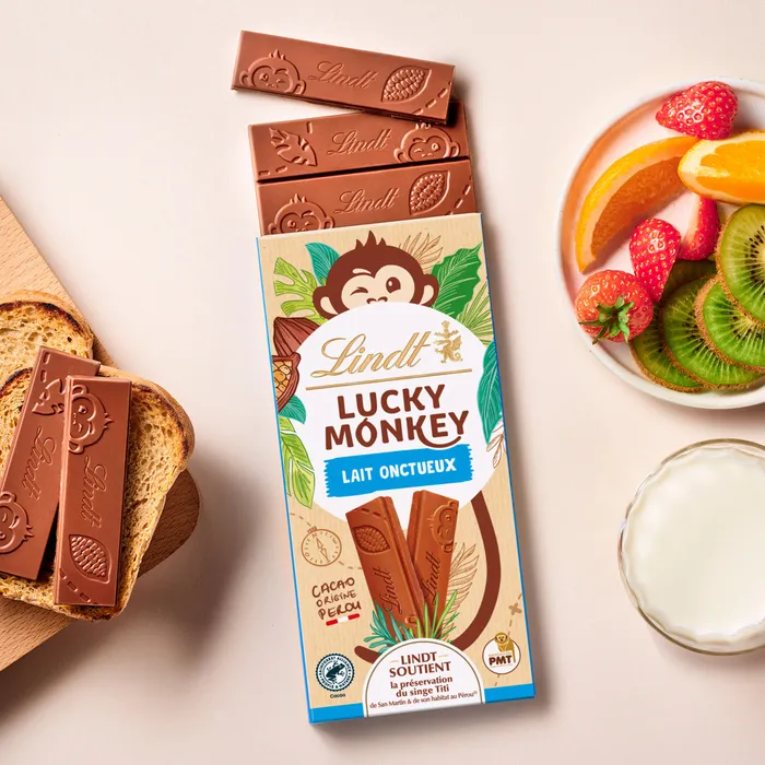 Lindt LUCKY MONKEY Creamy Milk Tablet 100g