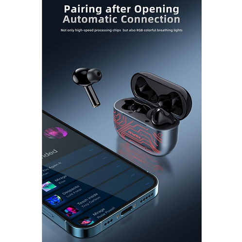 Awei T29 Pro TWS Bluetooth RGB Gaming Wireless Earbuds
