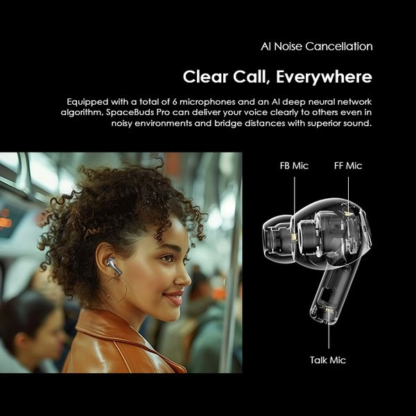Oraimo SpaceBuds Pro Hybrid ANC True Wireless Earbuds
