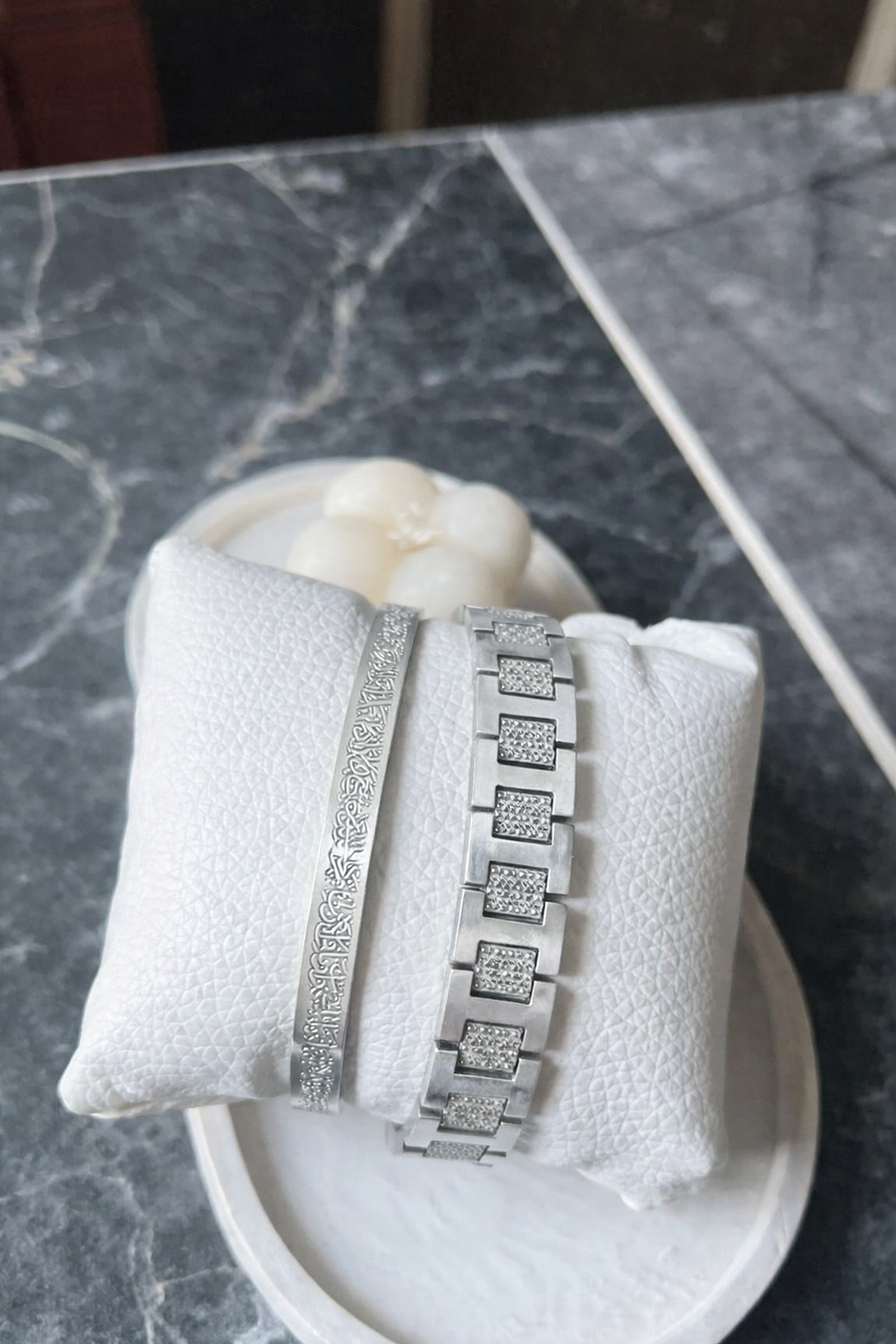 Ayat Al-Kursi Bracelet with Lacoste Stainless Steel Chain