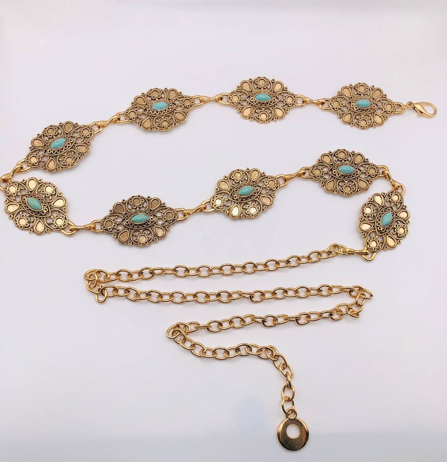 Filigree Garden Belt – Turquoise Floral Design
