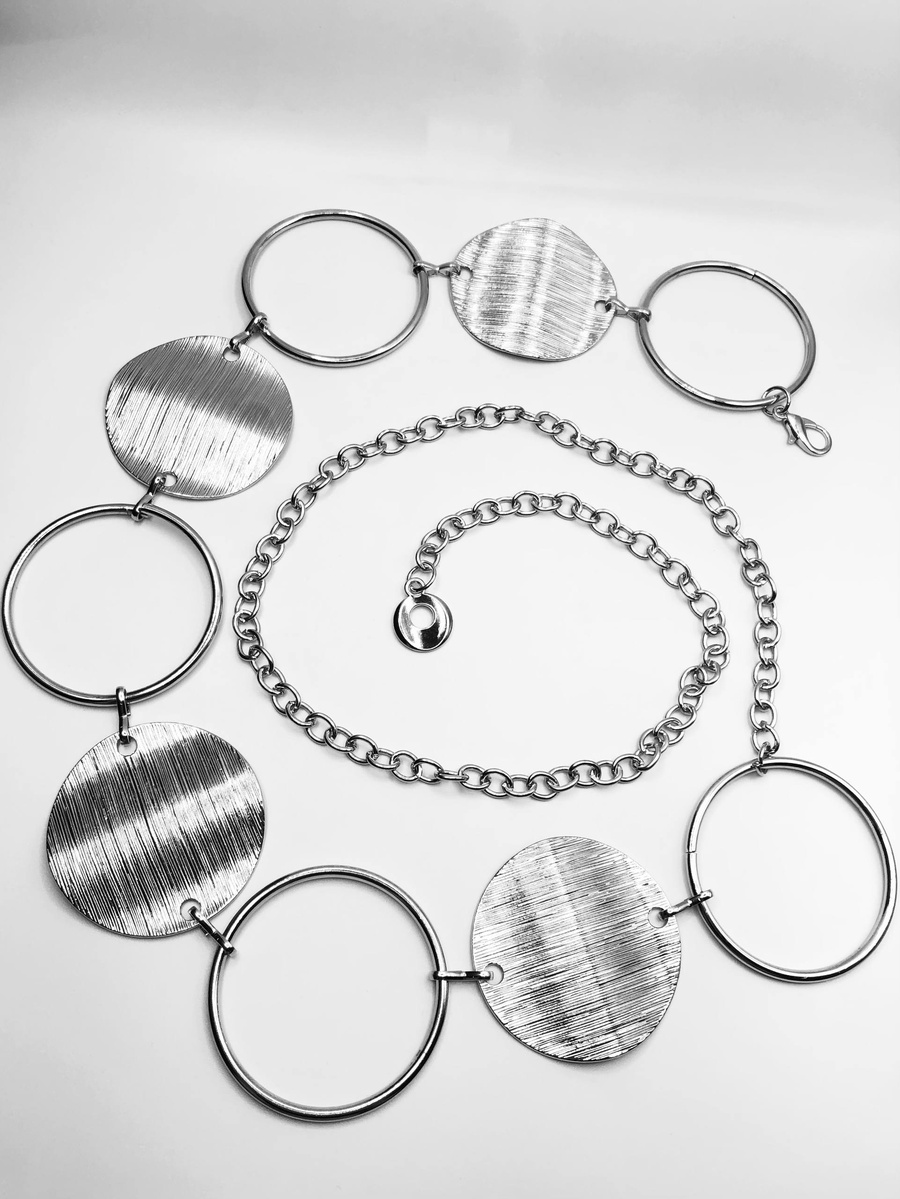 Eclipse Brushed Circle Belt – Modern Minimal Statement