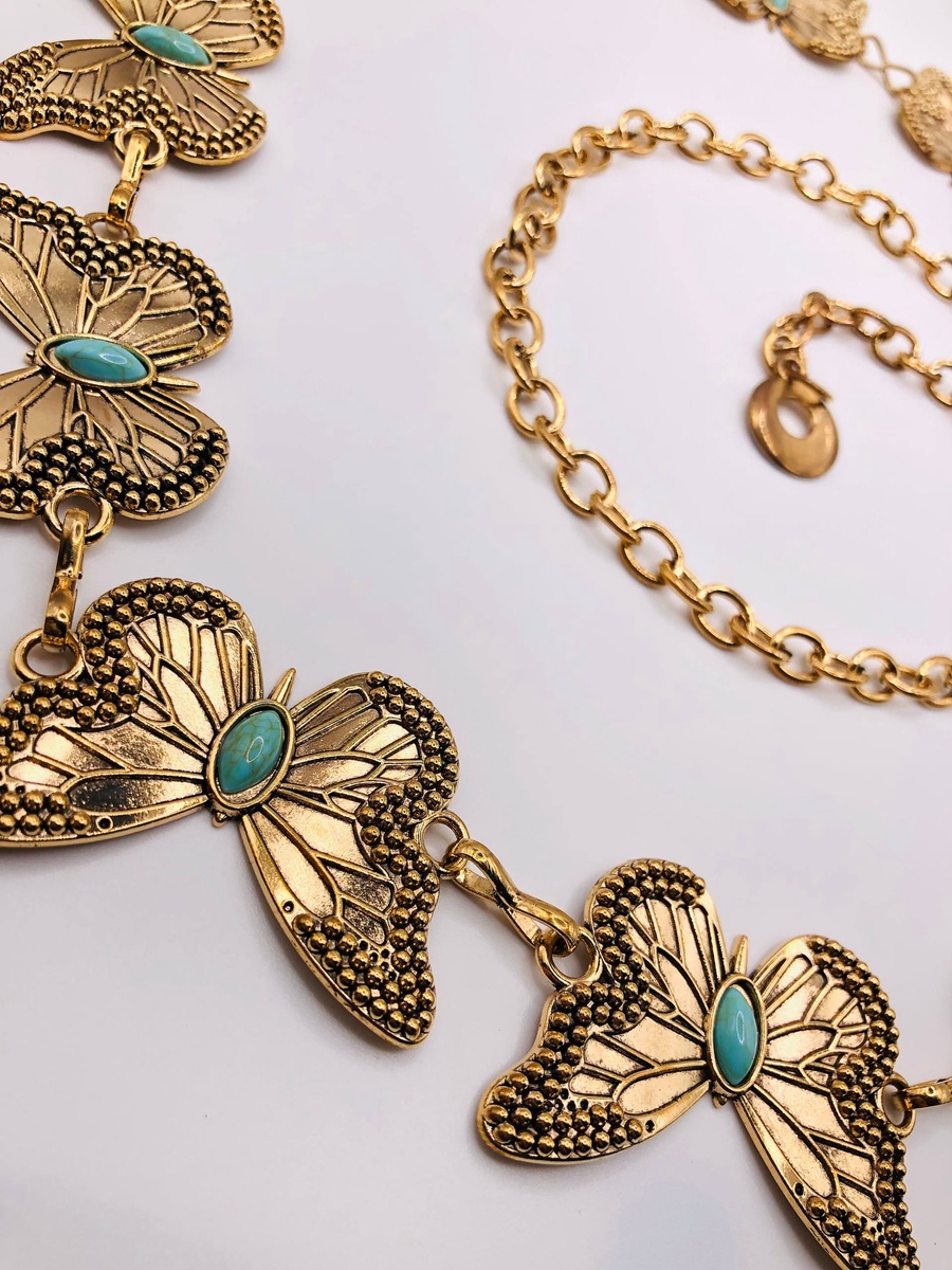 Golden Orb Belt – Polished Metallic Discs