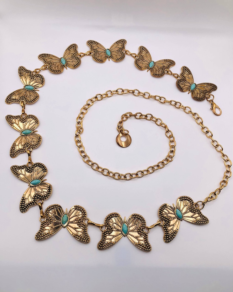 Golden Orb Belt – Polished Metallic Discs