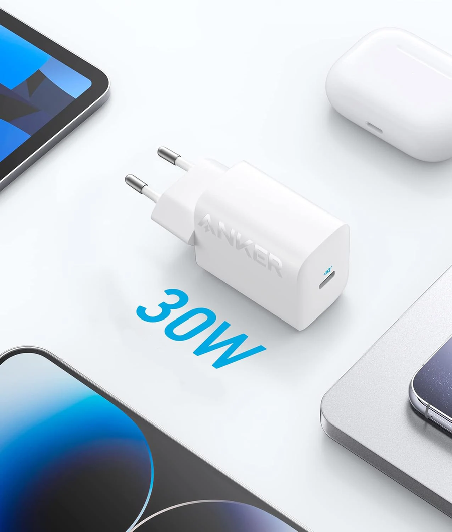 Anker 312 USB-C Wall Charger 30W - White | A2640L11