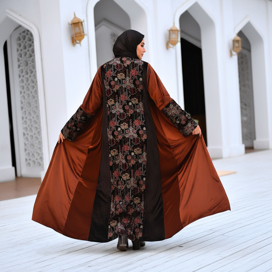 تطريز خلفي بني