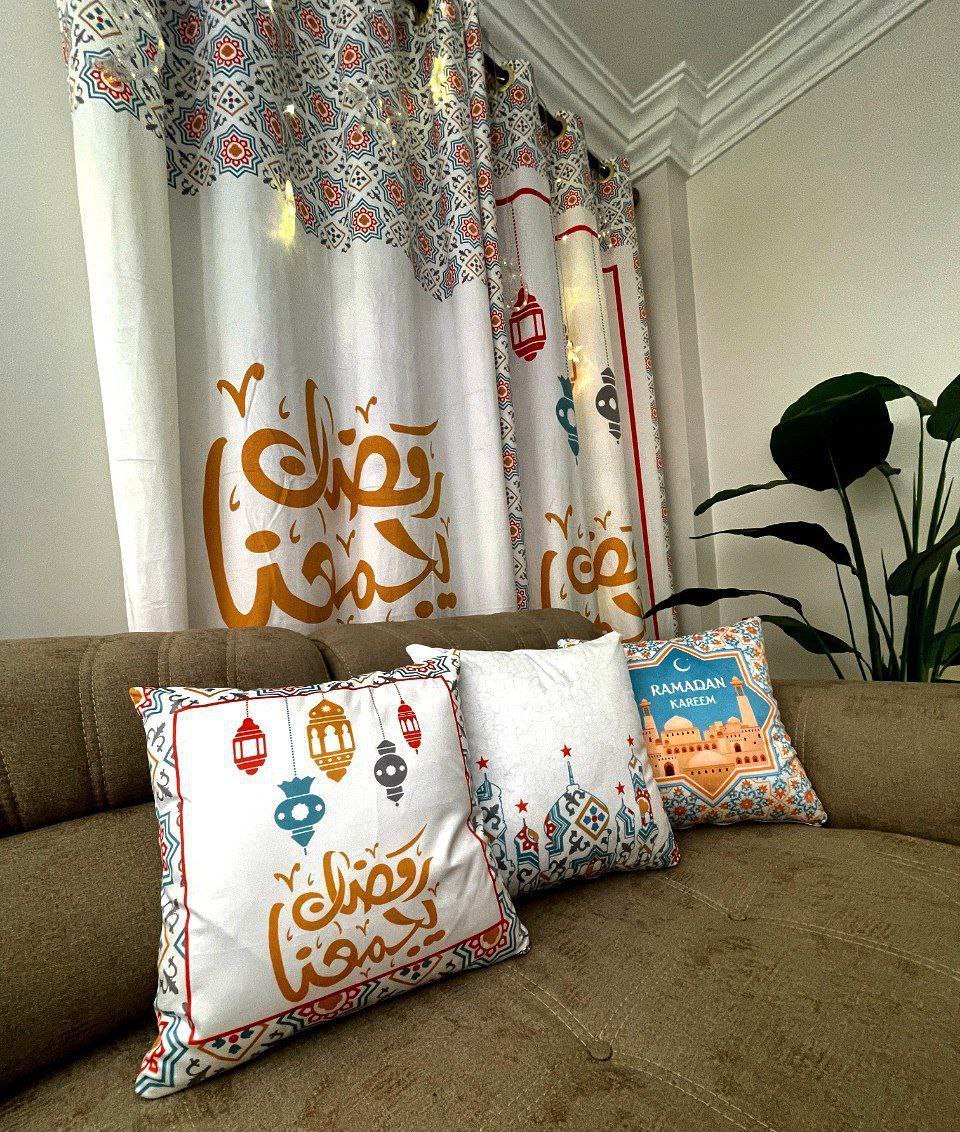 طقم رمضان 3 كوشن + رنر  