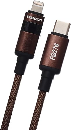 RS32CL Type-C to Lightning Cable | 27W PD Fast Charging with Power Display