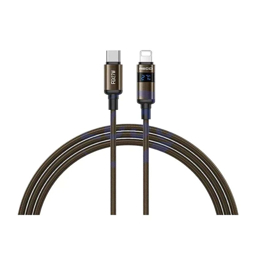 RS32CL Type-C to Lightning Cable | 27W PD Fast Charging with Power Display
