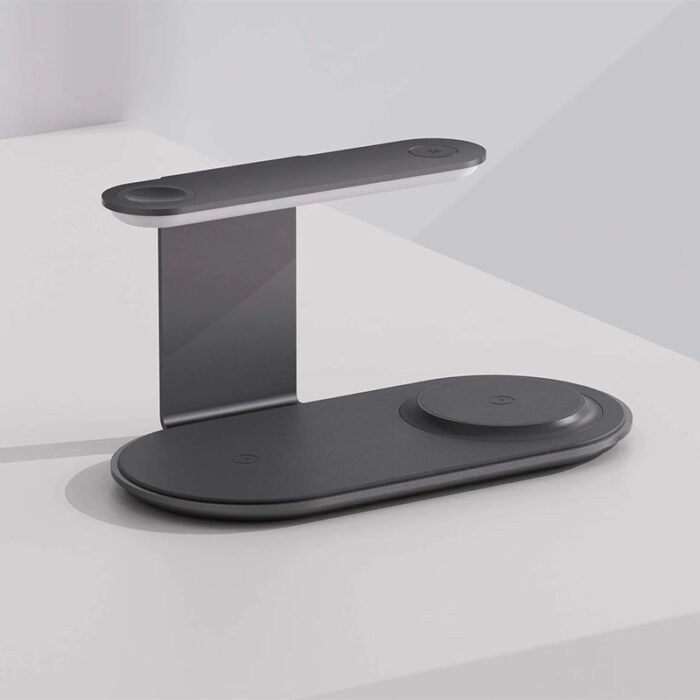 MW-17 4-in-1 Wireless Charging Station with Alarm Clock and Night Light