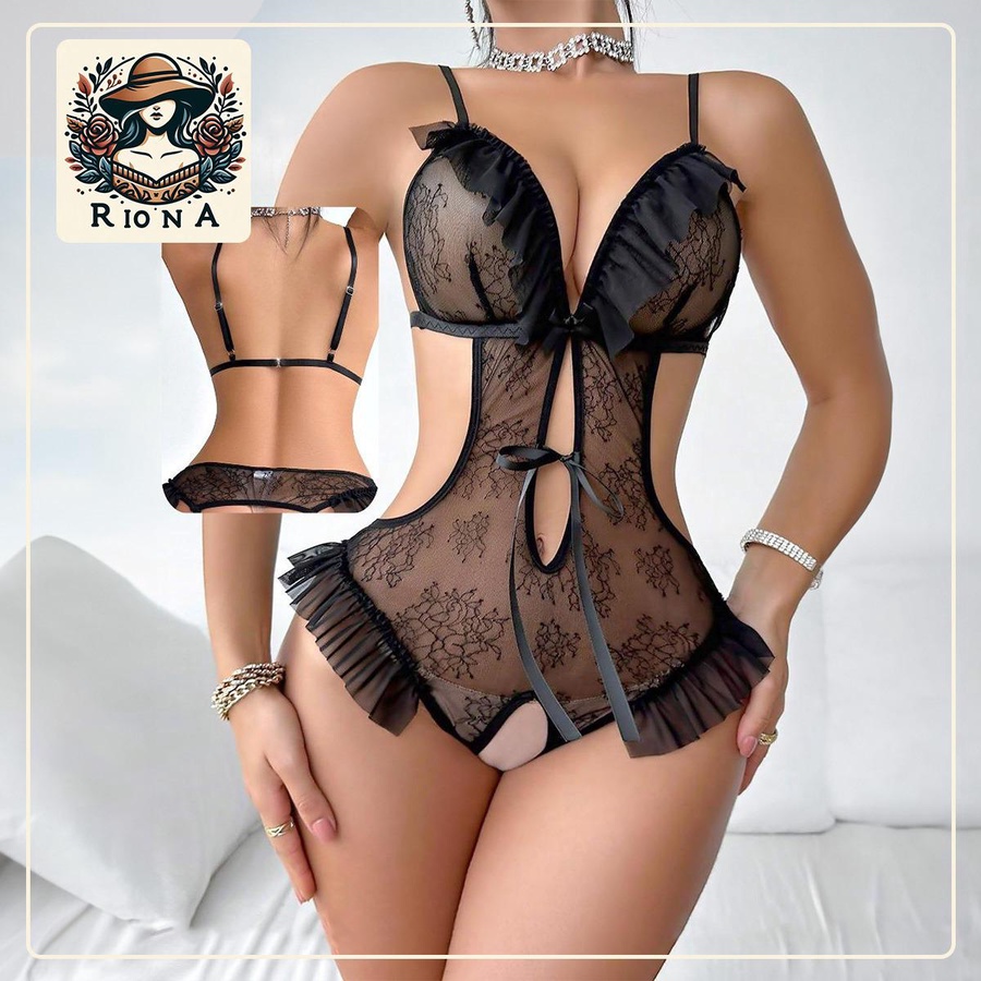 تيدي دانتيل أسود كلاسيك | Classic Black Lace Teddy