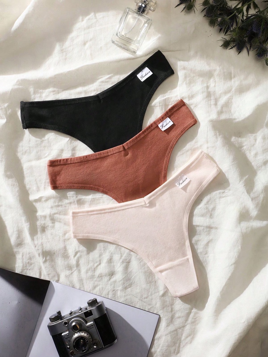 قطعة قطنية مضلعة مريحة | Soft Ribbed Cotton Thong