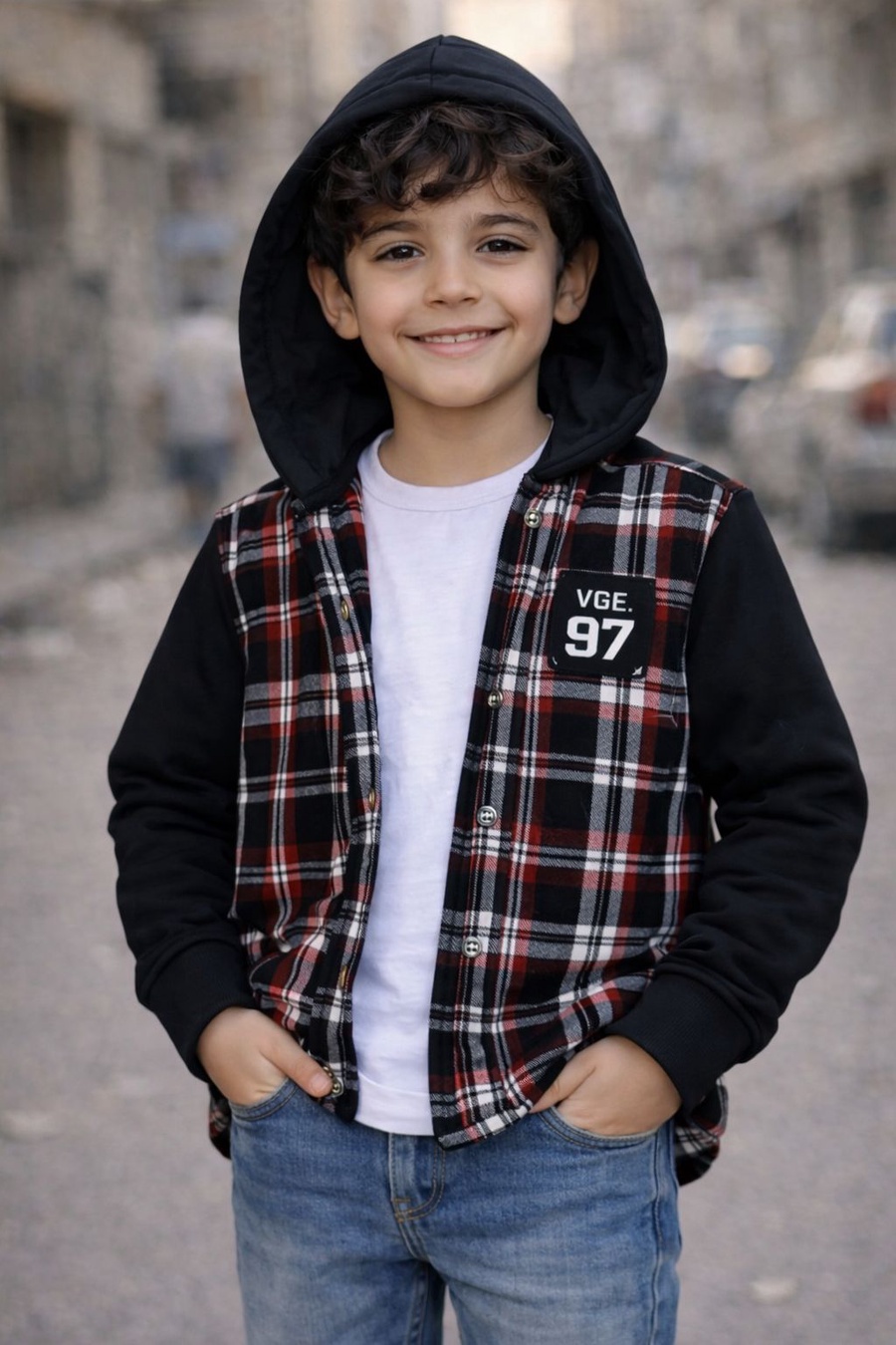 قميص شتوى كارو للأطفال