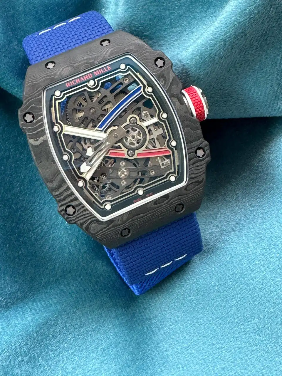   RM67-02  ultra slim black case swiss Super Master