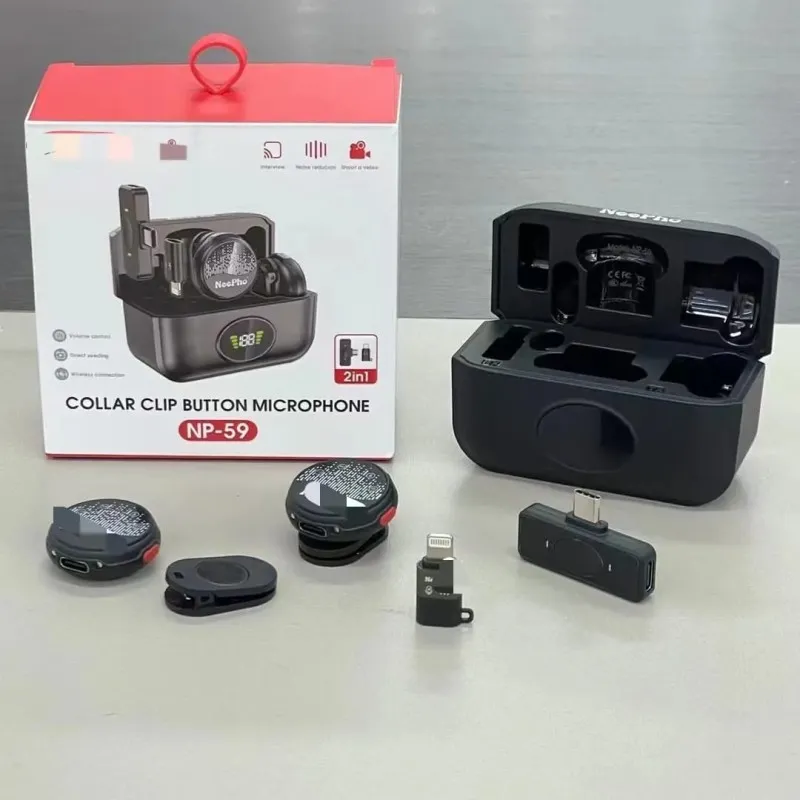 NeePho NP-59 Collar Clip Button Wireless Microphone
