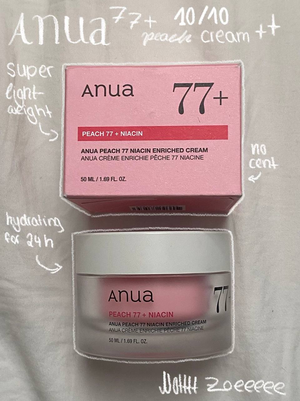 Anua Peach 77% Niacin Enriched Cream