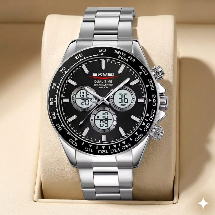 SKMEI Daytona Silver Stainless Steel