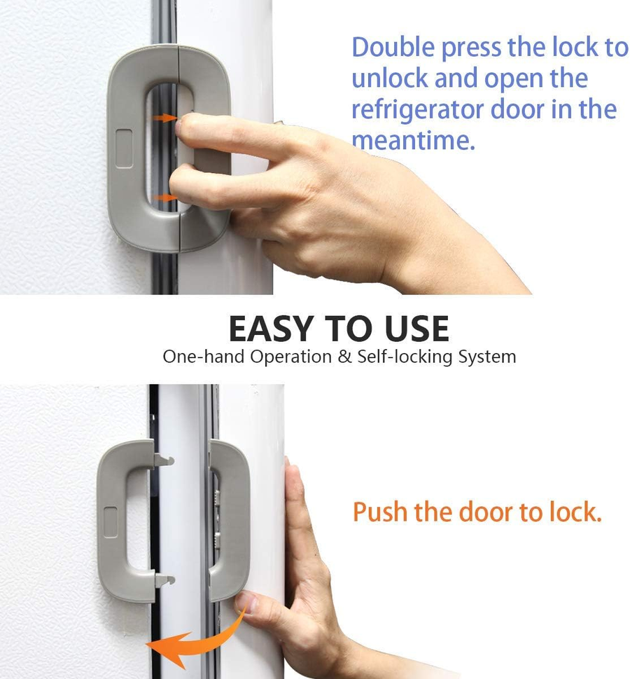قفل باب التلاجة الذكي Fridge Lock آمن بشريط لاصق 3M قوي