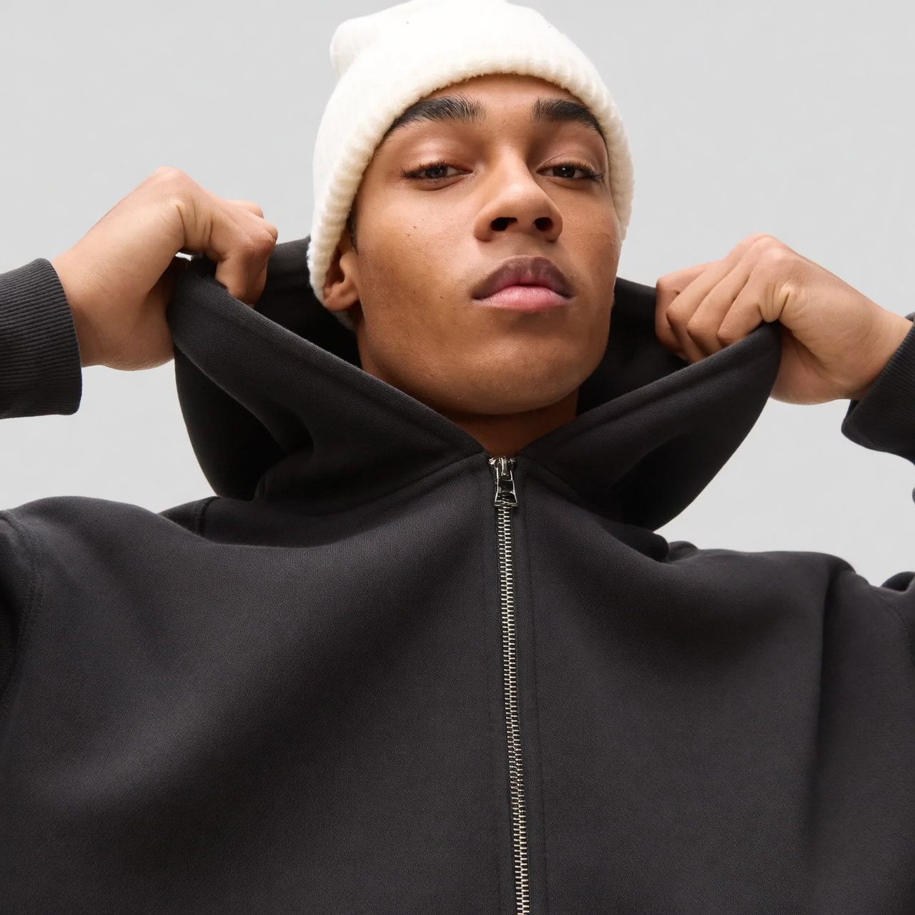 Crop Hoodie "Dark Grey"