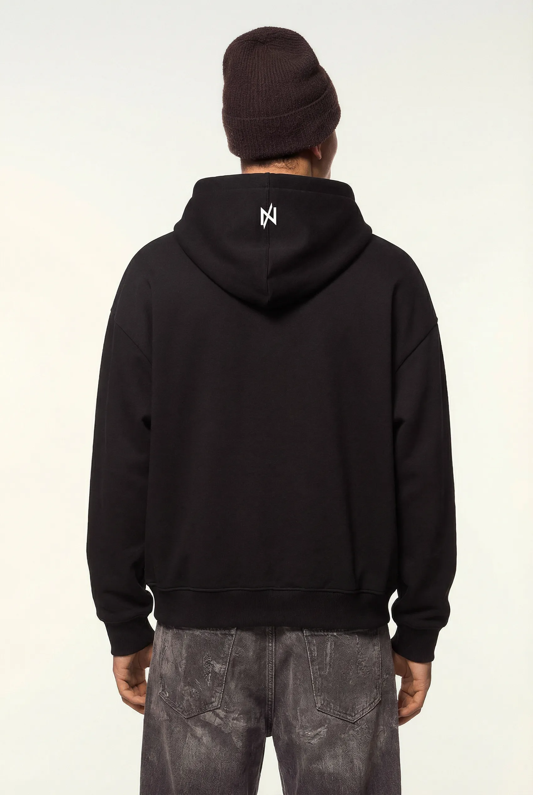 Crop Hoodie "Black"
