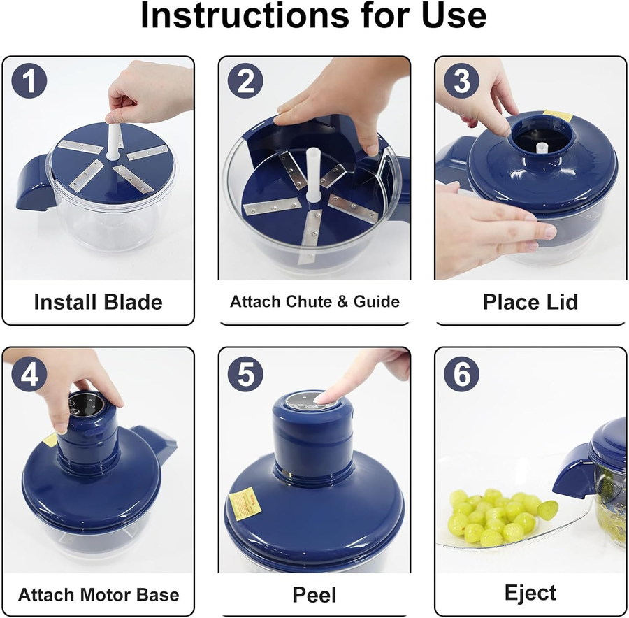 قشارة الفواكه والثوم الكهربائية – جهاز تقشير أوتوماتيكي قابل للشحن USB