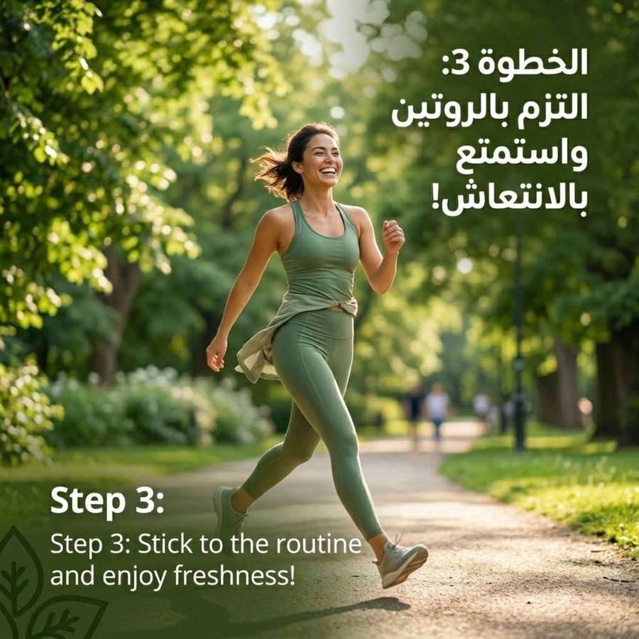 الخطوة الثالثة: التزم بالروتين واستمتع بالانتعاش