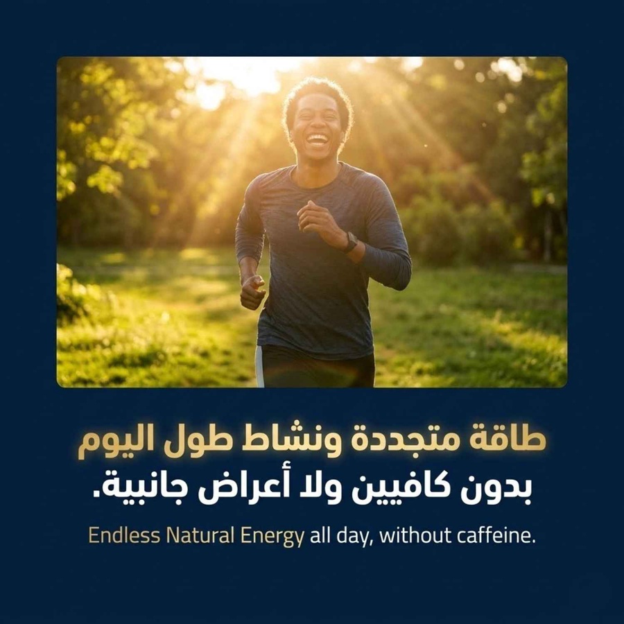 طاقة متجددة ونشاط طول اليوم بدون كافيين ولا أعراض جانبية
