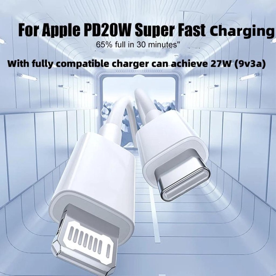 كابل آيفون 14 الأصلي (خلع كرتونة) USB-C إلى Lightning | وصلة الفابريكا لبطارية خالية من العيوب 💎