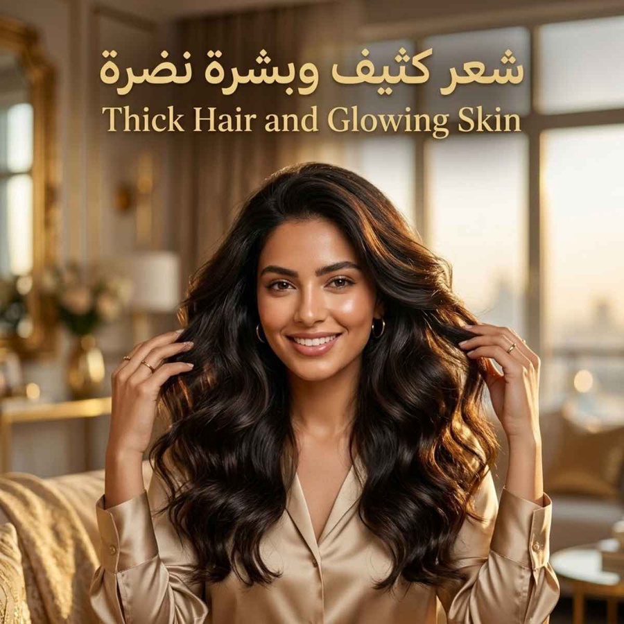 شعر كثيف وبشرة نضرة