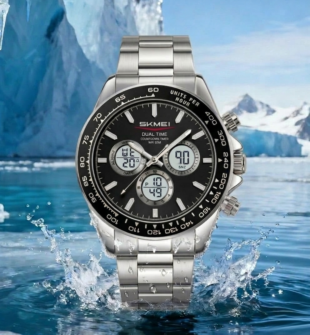 SKMEI Daytona Silver Stainless Steel