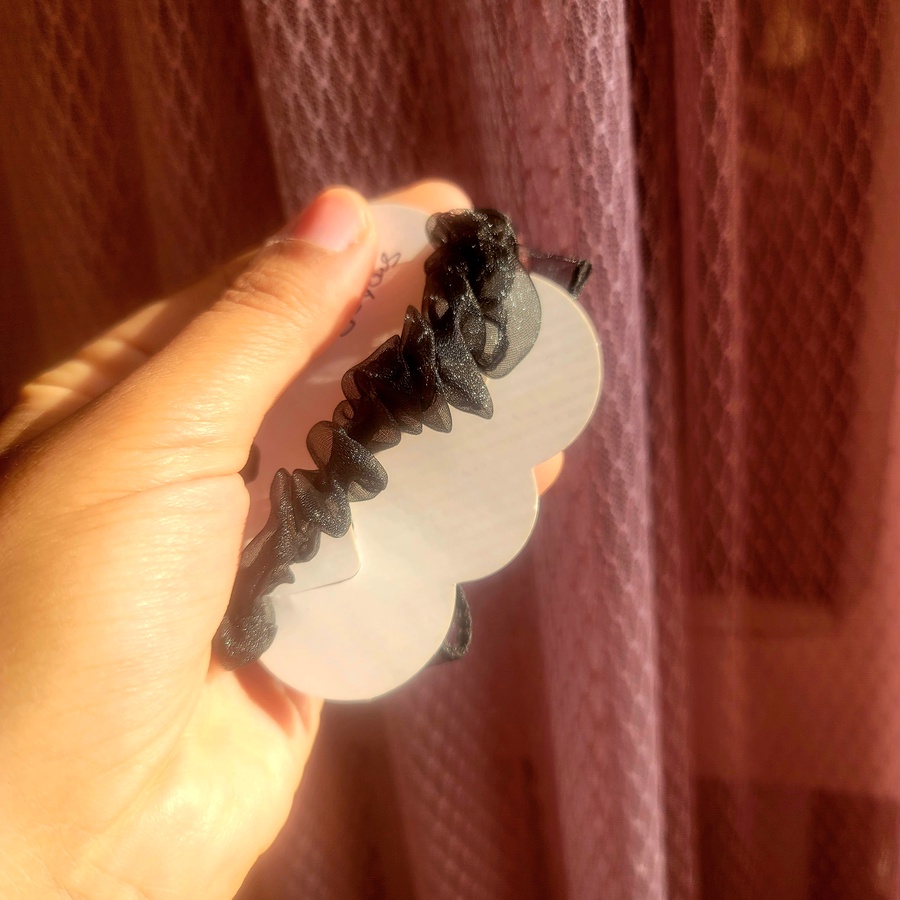 Black Bow Organza Tie