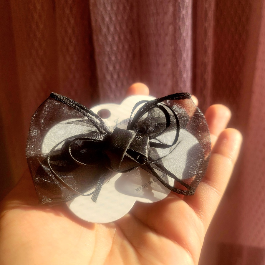 Black Bow Organza Tie