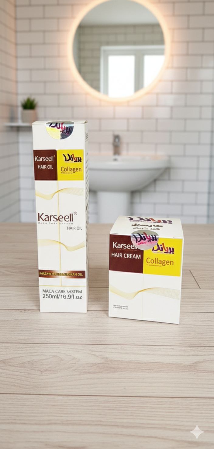 عرض karseel  (Hair mask+hair oil)