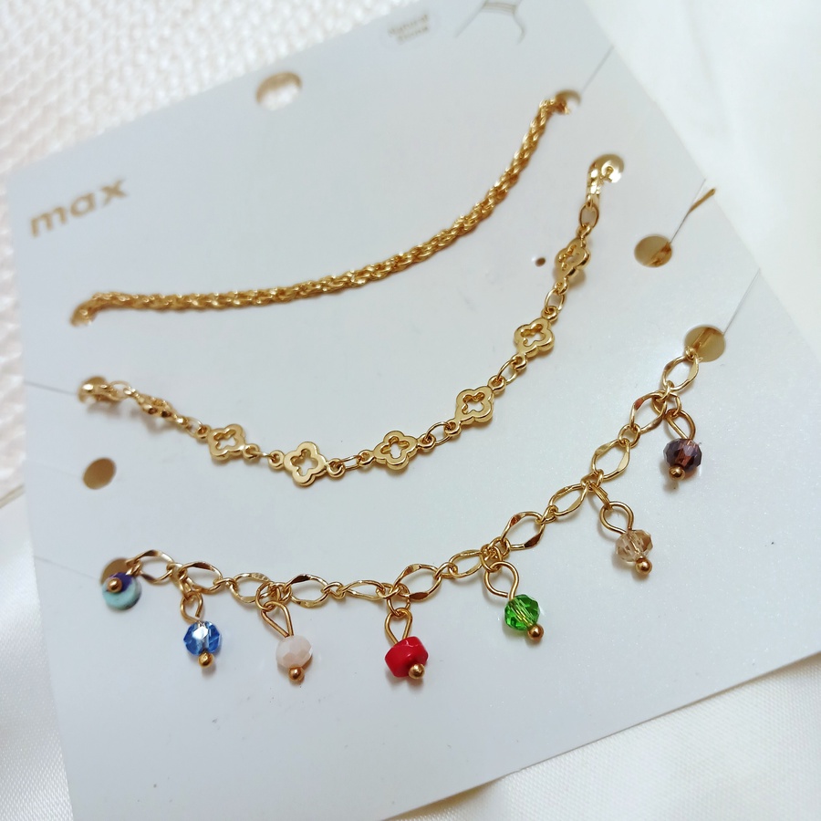Stones 3 anklet / braclet  set