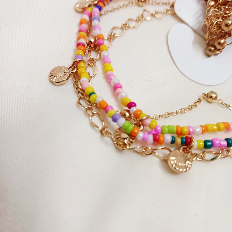 Beeded Colored layers of anklet