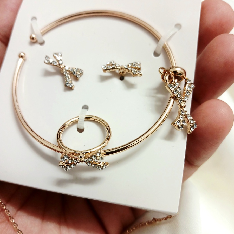 GOLDEN Bow Mini Jewelry Set