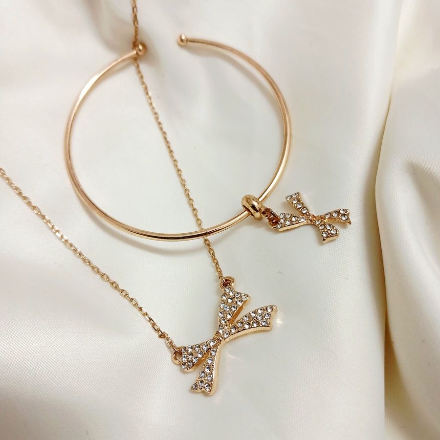 GOLDEN Bow Jewelry Set