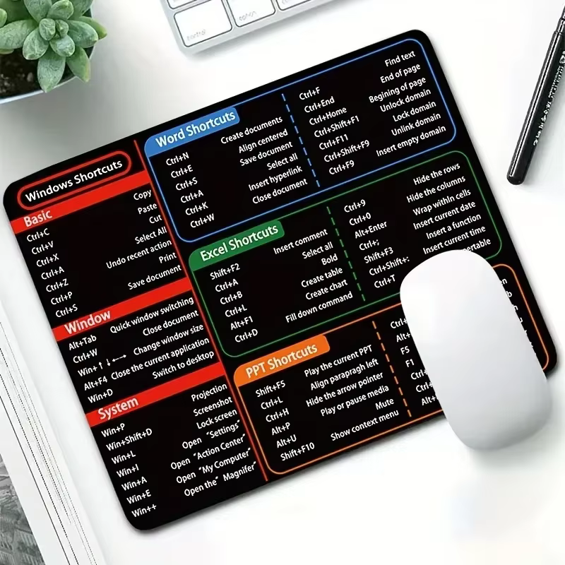 حصيرة ماوس باختصارات برامج المكتب