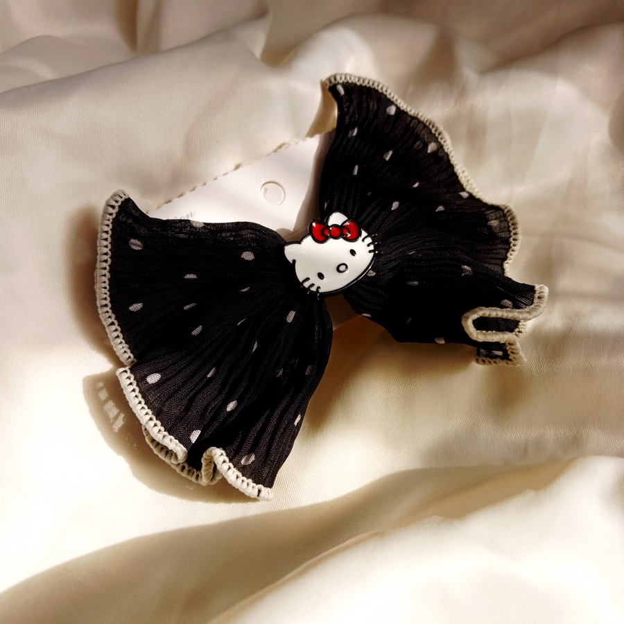 Kitty Dots Cute Bow Pin