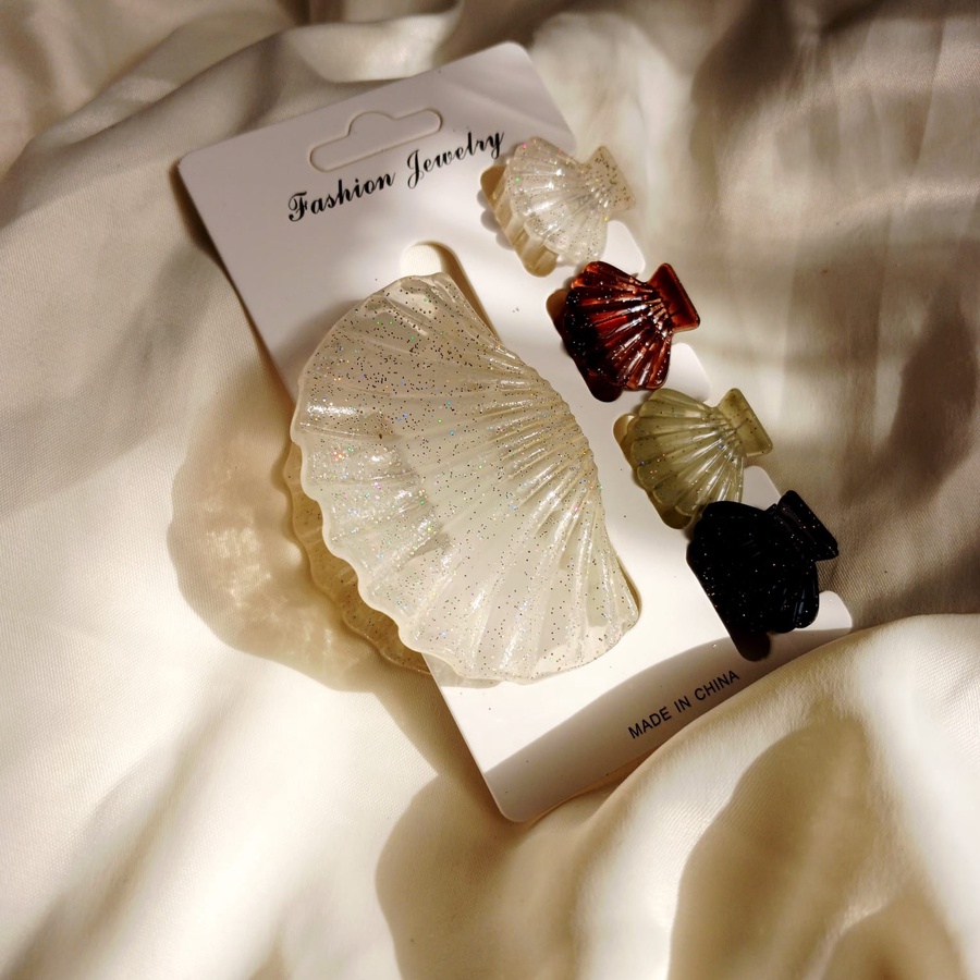 Hair Claw Shell + Mini Seashells Set